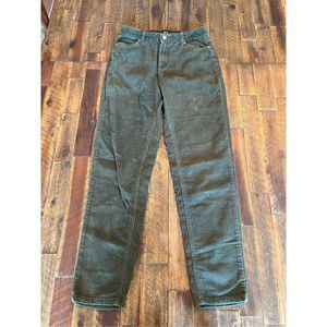 Bdg mom high rise corduroy straight leg jeans size 26 green